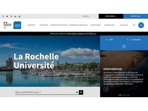 La Rochelle University's Website Screenshot