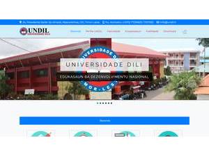 University of Dili's Website Screenshot