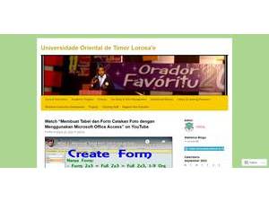 Universidade Oriental Timor Lorosa'e's Website Screenshot