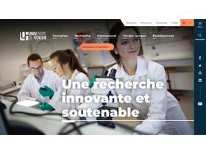 University of Rouen Normandie's Website Screenshot