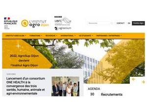 Agro Dijon Institute's Website Screenshot
