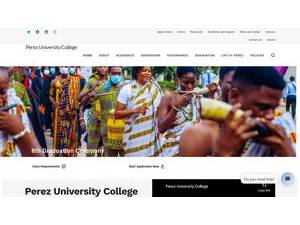Perez University College's Website Screenshot