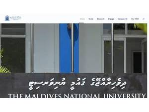 The Maldives National University's Website Screenshot