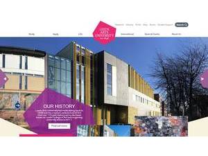 Leeds Arts University's Website Screenshot