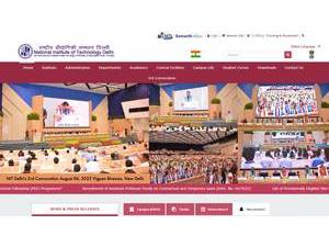 National Institute of Technology Delhi's Website Screenshot