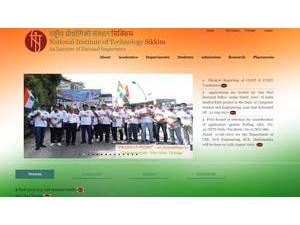 National Institute of Technology Sikkim's Website Screenshot