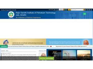 Rajiv Gandhi Institute of Petroleum Technology's Website Screenshot