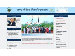 Central University of Jammu's Website Screenshot