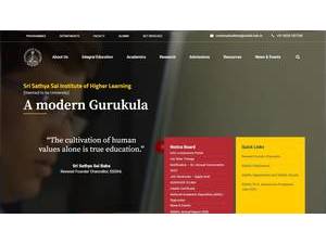 Sri Sathya Sai Institute of Higher Learning's Website Screenshot