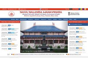 Nava Nalanda Mahavihara University's Website Screenshot