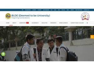 BLDE University's Website Screenshot