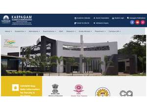 Karpagam Academy of Higher Education's Website Screenshot