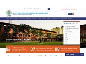 Jaypee Institute of Information Technology's Website Screenshot