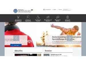 German Sport University Cologne's Website Screenshot