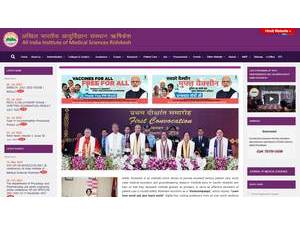 All India Institute of Medical Sciences Rishikesh's Website Screenshot