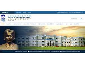 Cooch Behar Panchanan Barma University's Website Screenshot
