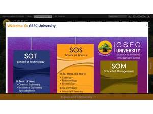 જીએસએફસી યુનિવર્સિટી's Website Screenshot