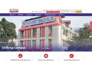 आईसीएफएआई विश्वविद्यालय, मेघालय's Website Screenshot