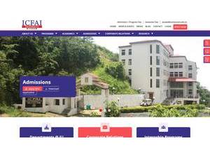 ICFAI University, Mizoram's Website Screenshot