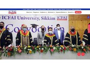 आईसीएफएआई विश्वविद्यालय, सिक्किम's Website Screenshot