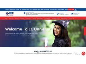 IEC University's Website Screenshot