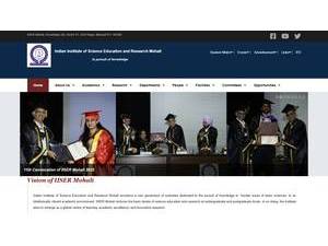 Indian Institute of Science Education and Research, Mohali's Website Screenshot