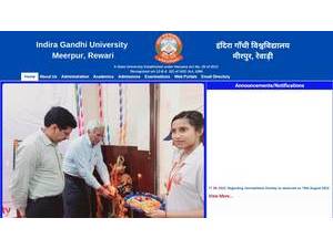 Indira Gandhi University, Meerpur's Website Screenshot