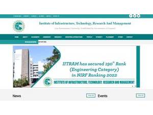Institute of Infrastructure, Technology, Research and Management's Website Screenshot
