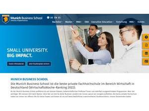 Munich Business School's Website Screenshot