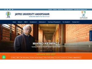 जेपी विश्वविद्यालय अनूपशहर's Website Screenshot