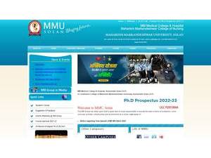 महर्षि मार्कंडेश्वर विश्वविद्यालय, सोलन's Website Screenshot