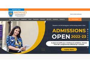 मोनाड विश्वविद्यालय's Website Screenshot