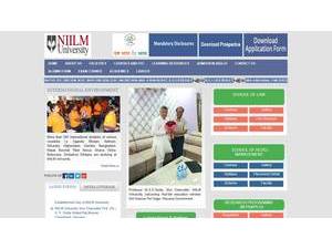 NIILM University's Website Screenshot