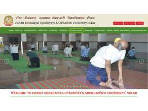 पंडित दीनदयाल उपाध्याय शेखावाटी विश्वविद्यालय's Website Screenshot