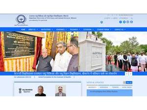 राजस्थान पशु चिकित्सा और पशु विज्ञान विश्वविद्यालय's Website Screenshot