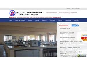 Sarvepalli Radhakrishnan University's Website Screenshot