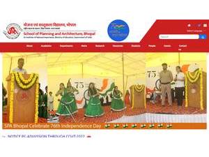 School of Planning and Architecture, Bhopal's Website Screenshot