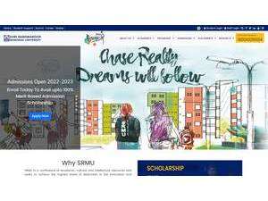 Shri Ramswaroop Memorial University's Website Screenshot