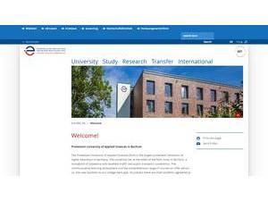 Protestant University of Applied Sciences Rhineland-Westphalia-Lippe's Website Screenshot