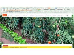 University of Agricultural and Horticultural Sciences, Shivamogga's Website Screenshot