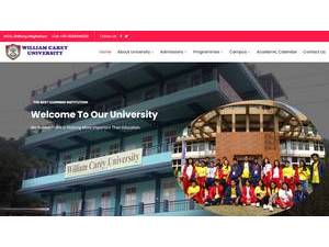 विलियम कैरे विश्वविद्यालय, मेघालय's Website Screenshot