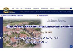 Kibabii University's Website Screenshot