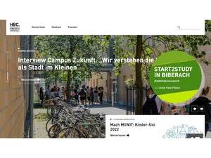 Biberach University of Applied Sciences's Website Screenshot