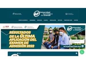 Universidad Tecnológica de Oriental's Website Screenshot