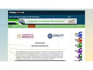 Technological University of Mezquital Valley's Website Screenshot