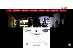 Polytechnic University of Zacatecas's Website Screenshot