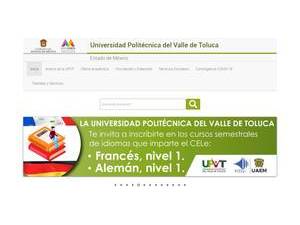Polytechnic University of the Toluca Valley's Website Screenshot