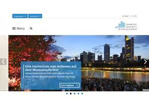 Frankfurt University of Applied Sciences's Website Screenshot