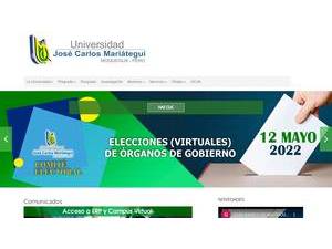 José Carlos Mariátegui University's Website Screenshot