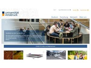 University of Innsbruck's Website Screenshot